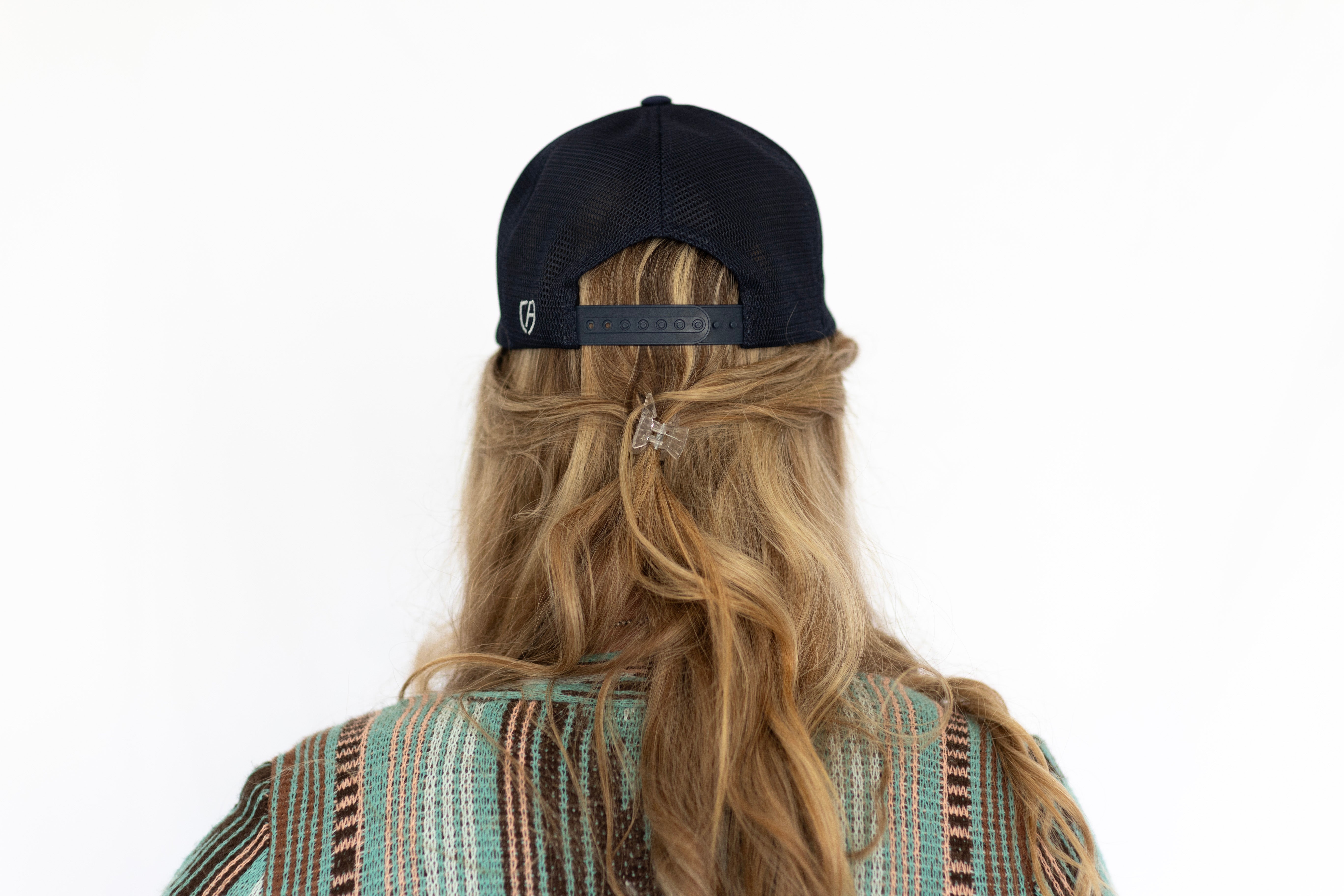 Casquette Flexfit logo en cuir