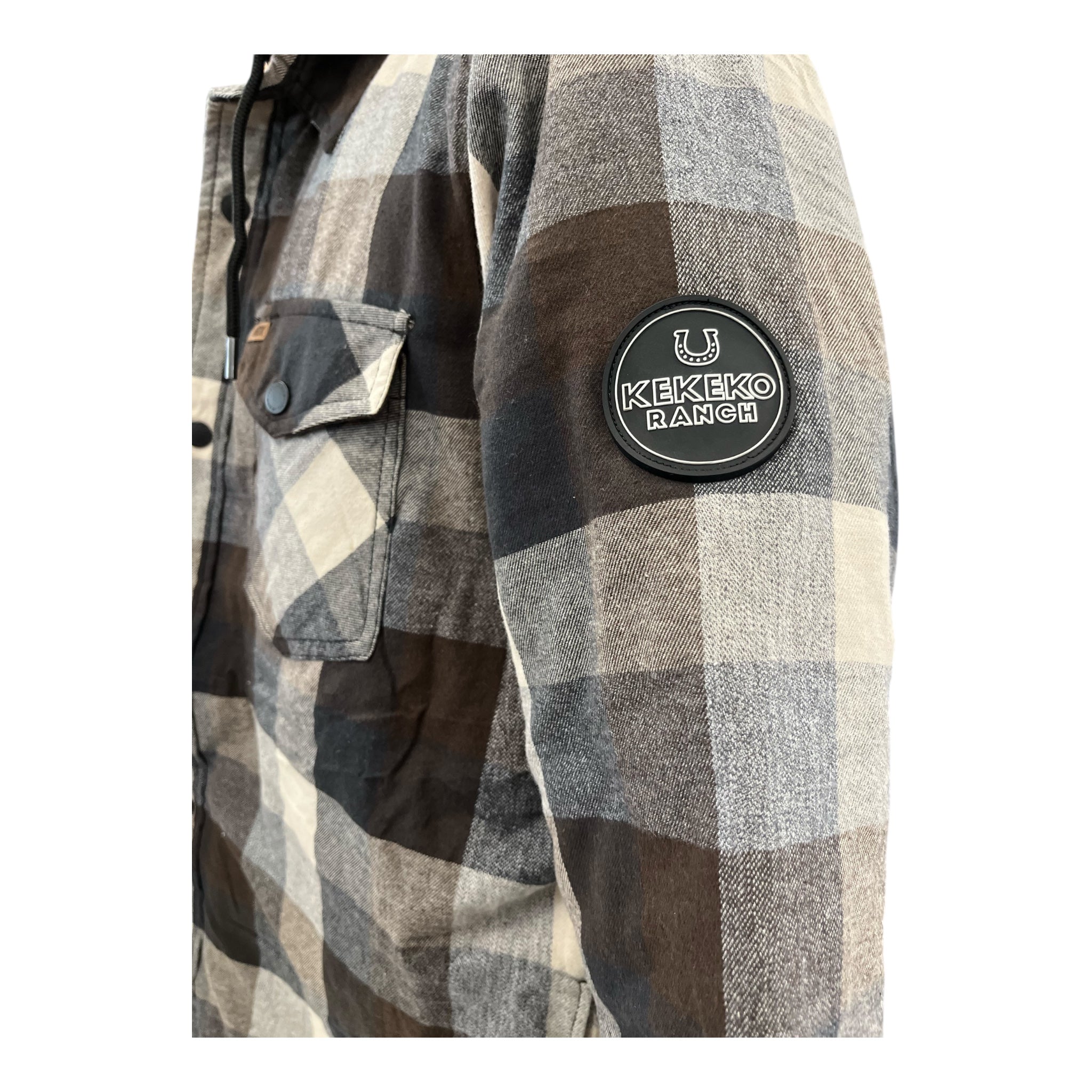 Veste en flanelle matelassée avec capuche