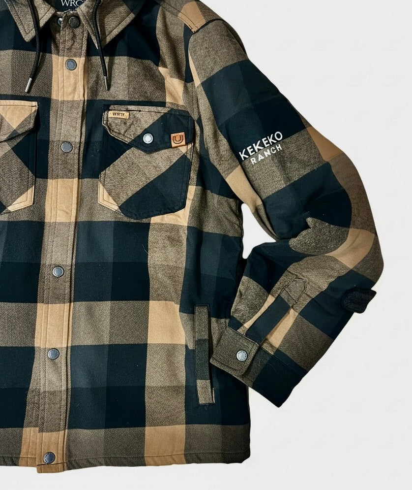 Veste en flanelle matelassée avec capuche