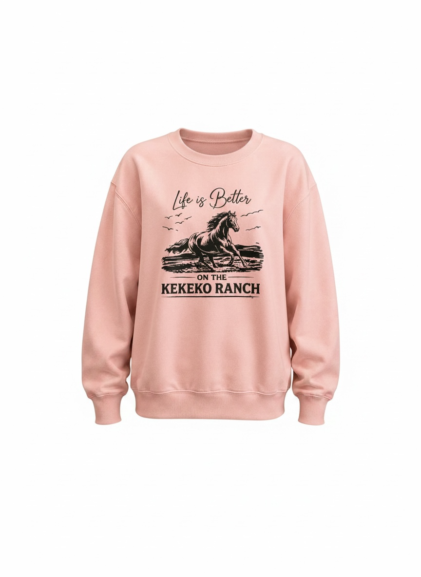 Col rond femme , Life is Better cheval